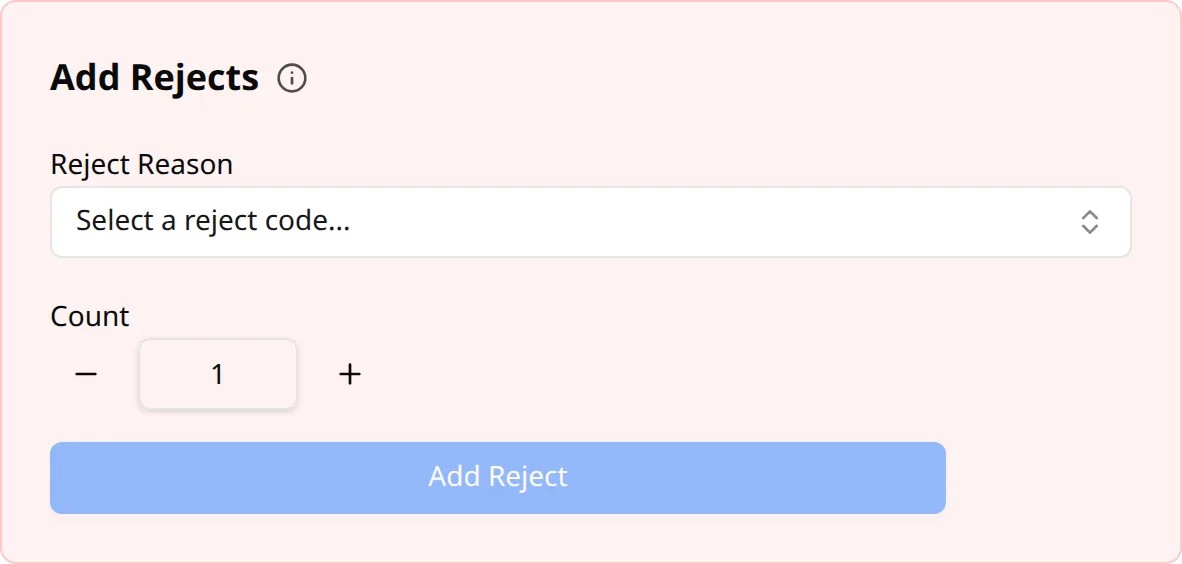 Add Rejects